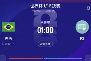 在线观看巴西1/16决赛将vsF组第二，目前F组荷兰第1日本第2瑞典第3直播_无插件免费观看